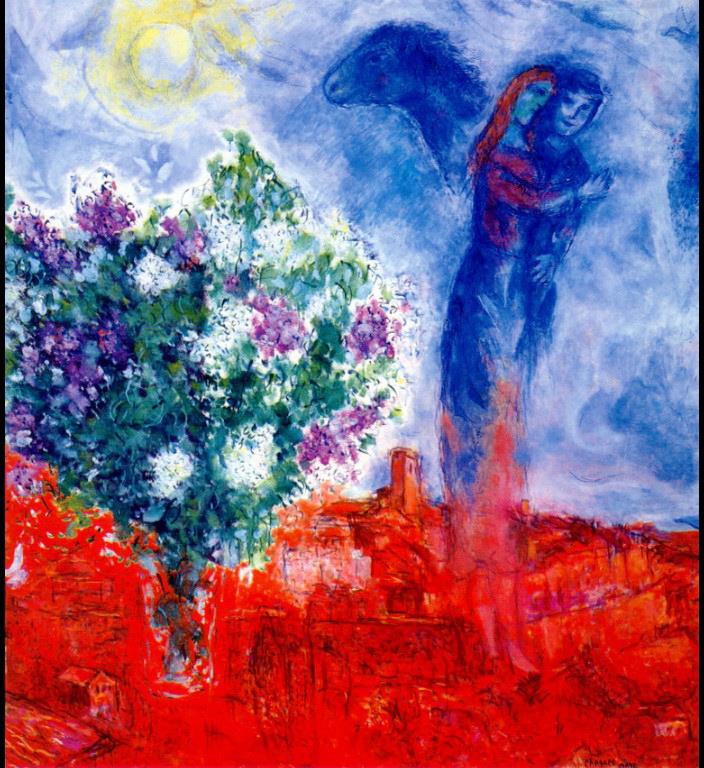 Los amantes de Sant Paul contemporáneo Marc Chagall Pintura al óleo